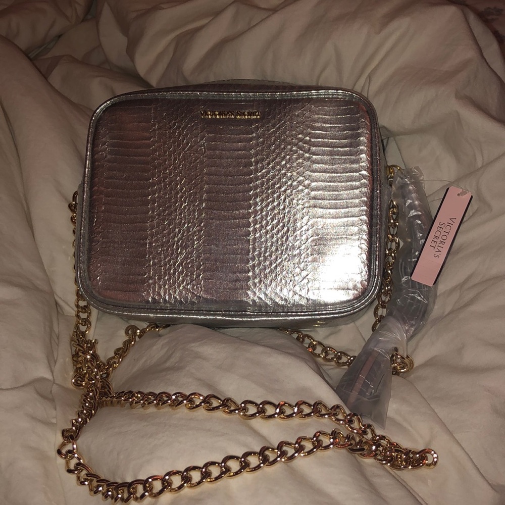Victoria’s Secret Metallic  bag with gold chain